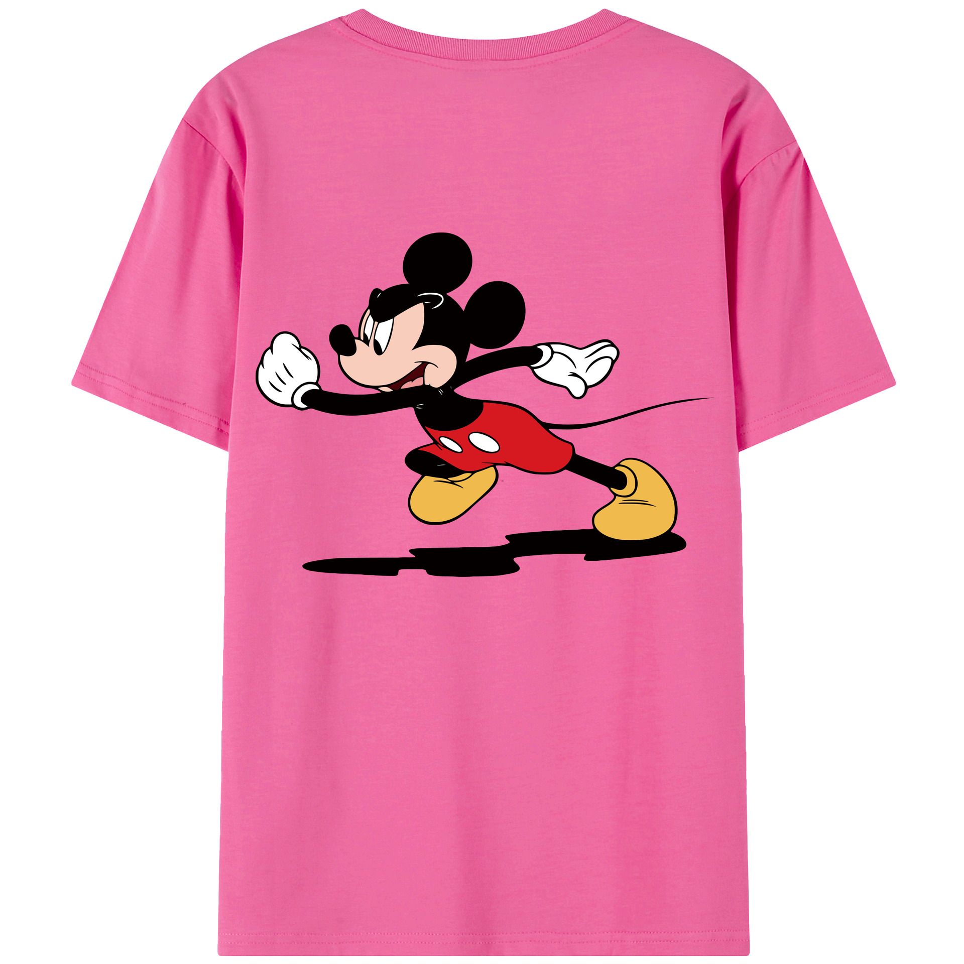 （画像用） ミッキーマウス Mickey Mouse レディース半袖Tシャツ(バックプリント)